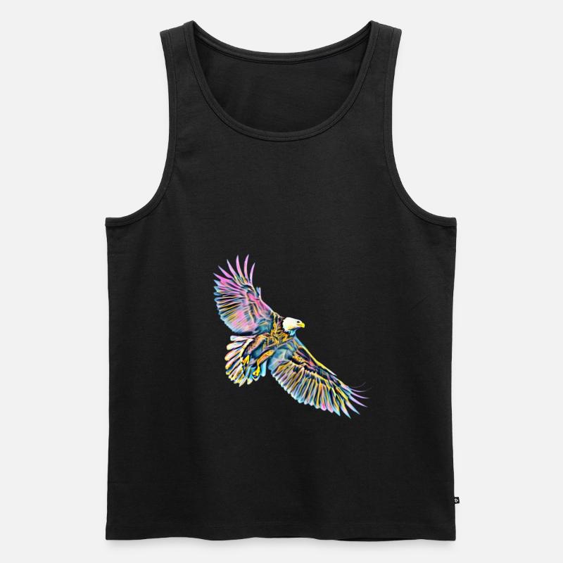 Adler - Männer Premium Bio Tank Top - Schwarz