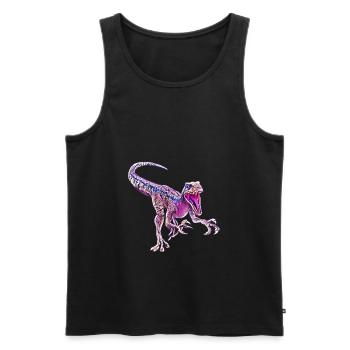 Velociraptor - Débardeur bio Premium Homme - noir - Devant - Michal (187cm)