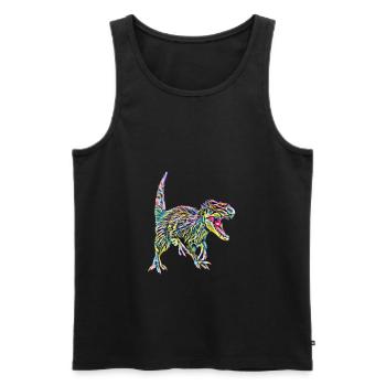 Dinosaures - Débardeur bio Premium Homme - noir - Devant - Michal (187cm)