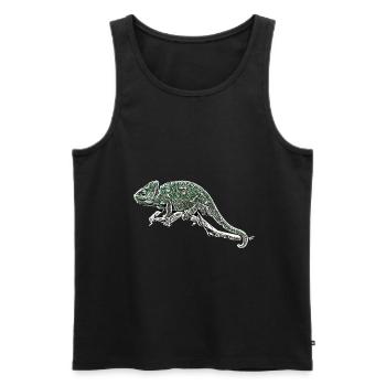 Caméléon - Débardeur bio Premium Homme - noir - Devant - AI Model Male 178 light (178cm)
