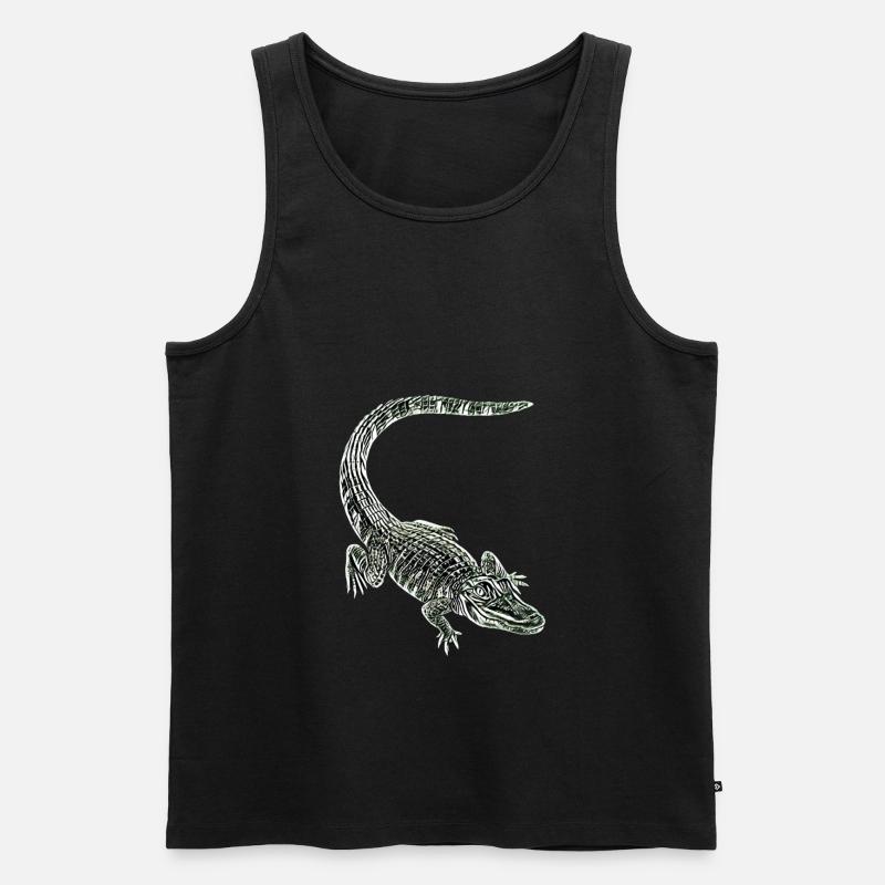 Alligator - Männer Premium Bio Tank Top - Schwarz