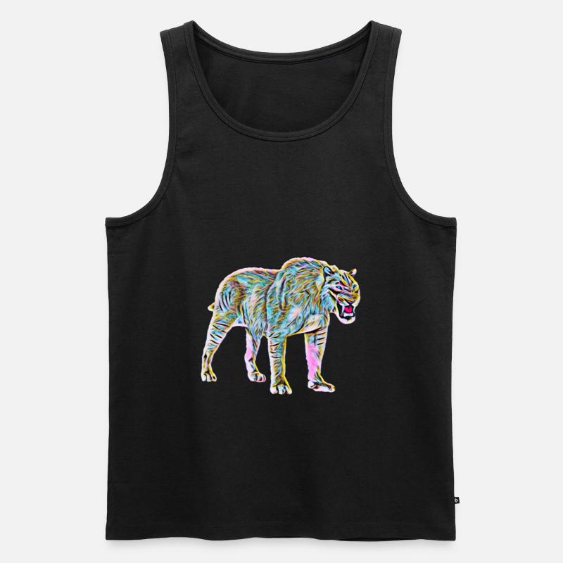 Säbelzahntiger - Männer Premium Bio Tank Top - Schwarz