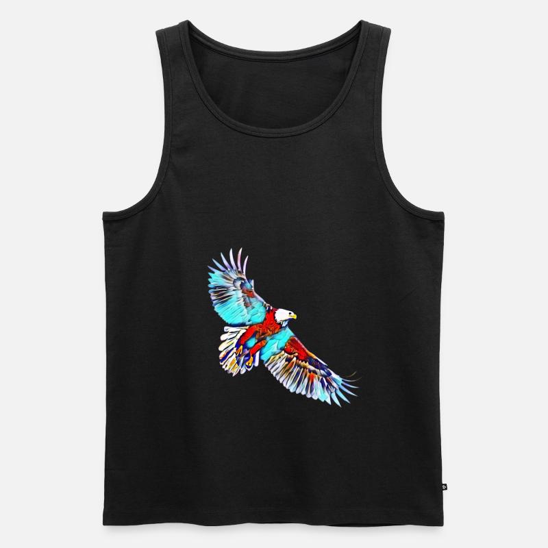 Adler - Männer Premium Bio Tank Top - Schwarz