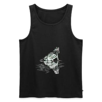 Leguan - Männer Premium Bio Tank Top - Schwarz - Vorne - AI Model Male 178 light (178cm)
