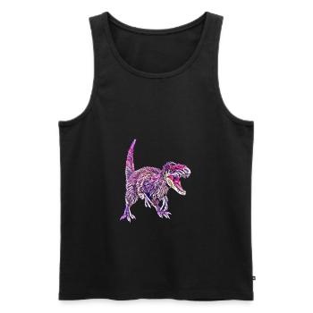 Dinosaures - Débardeur bio Premium Homme - noir - Devant - AI Model Male 178 light (178cm)