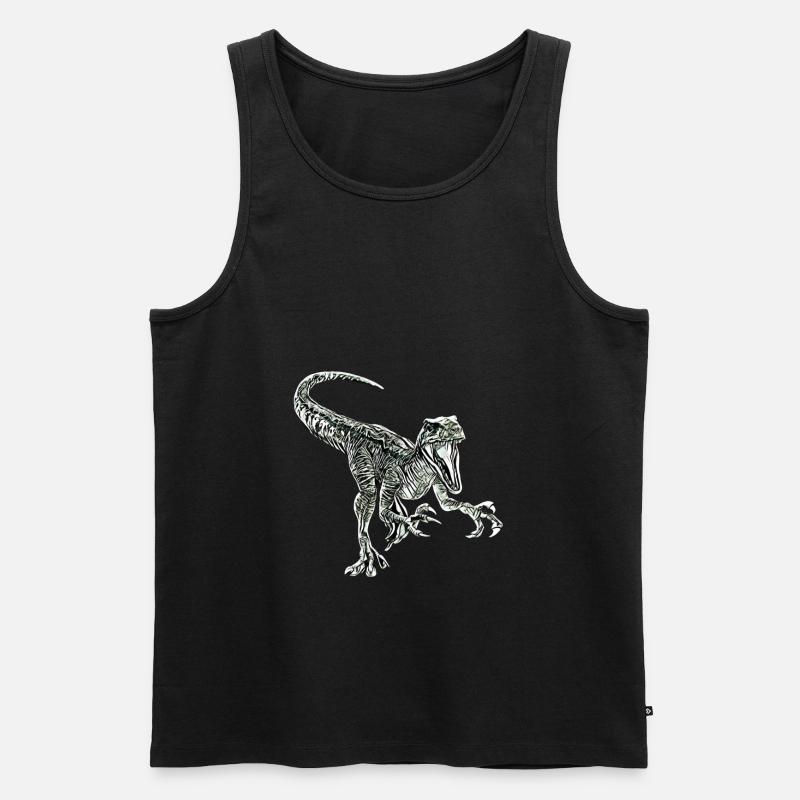 Velociraptor - Men's Premium Organic Tank Top - black