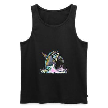 Orca - Men's Premium Organic Tank Top - black - Front - AI Model Male 178 light (178cm)