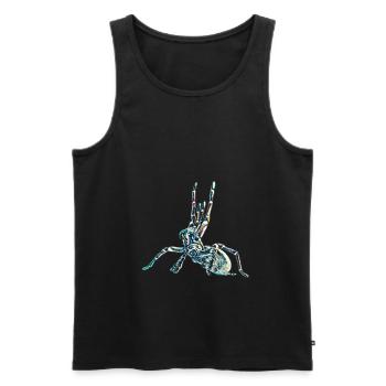Tarantula - Men's Premium Organic Tank Top - black - Front - AI Model Male 178 light (178cm)