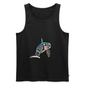 Orca - Männer Premium Bio Tank Top - Schwarz - Vorne - Michal (187cm)