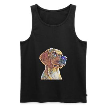 Labrador - Débardeur bio Premium Homme - noir - Devant - Michal (187cm)