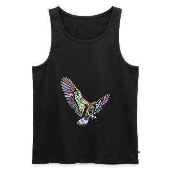 Adler - Männer Premium Bio Tank Top - Schwarz - Vorne - AI Model Male 178 light (178cm)