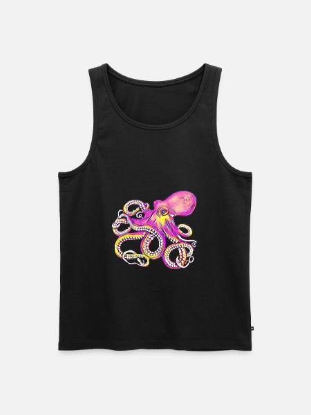 Octopus - Männer Premium Bio Tank Top - Schwarz