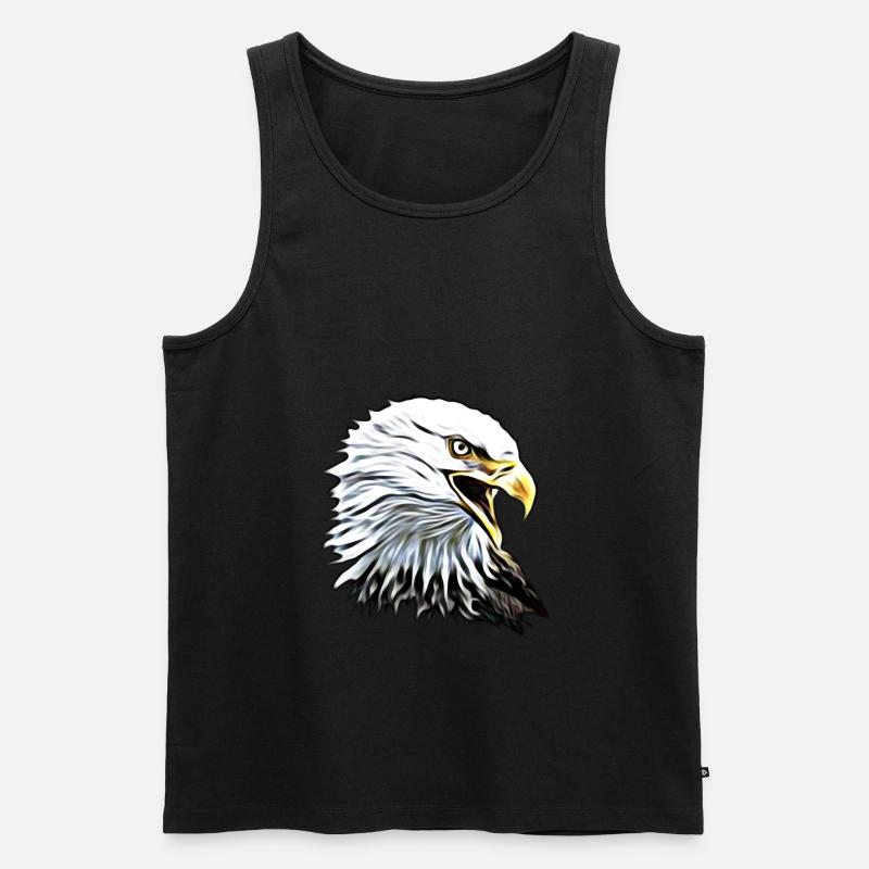 Adler - Männer Premium Bio Tank Top - Schwarz