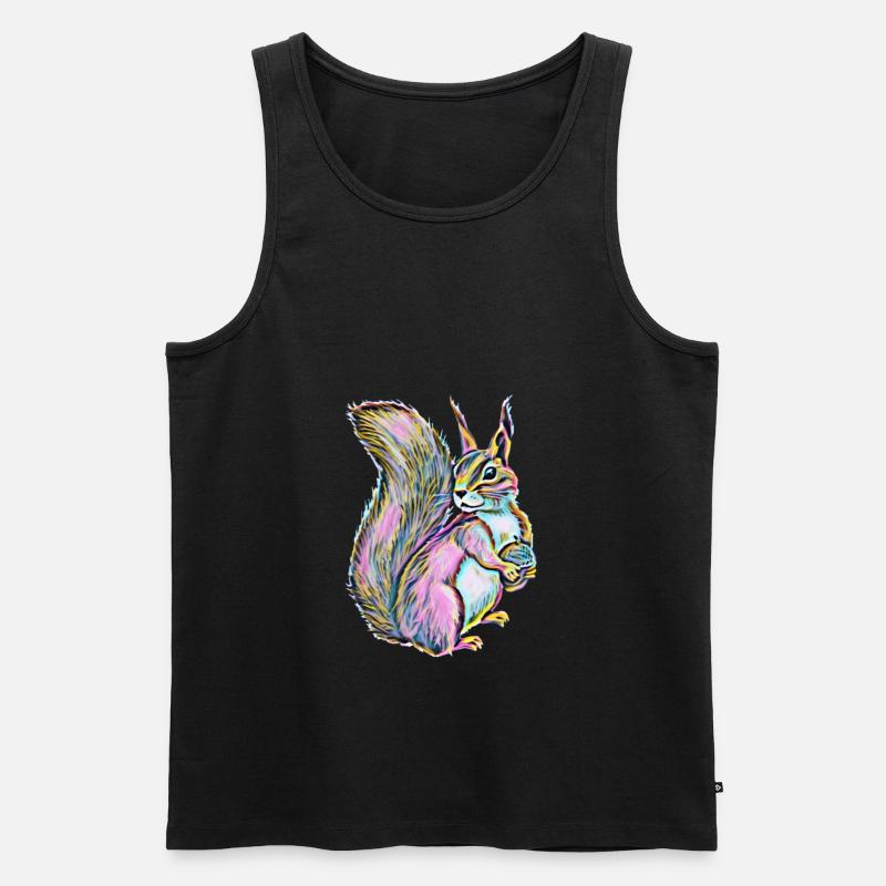 Eichhörnchen - Männer Premium Bio Tank Top - Schwarz