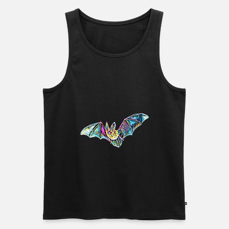 Fledermaus - Männer Premium Bio Tank Top - Schwarz