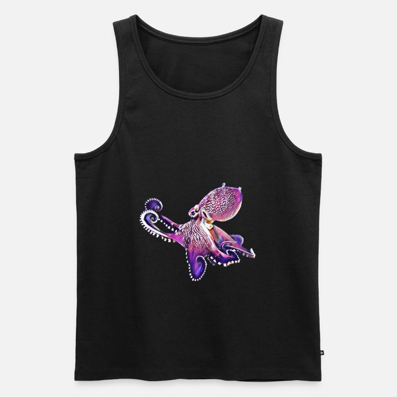 Octopus - Männer Premium Bio Tank Top - Schwarz