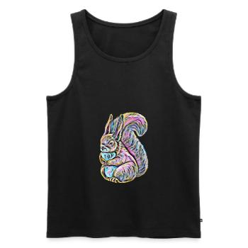 squirrel - Men's Premium Organic Tank Top - black - Front - Michal (187cm)