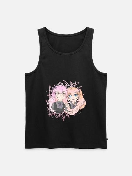 Manga girls - Men's Premium Organic Tank Top - black