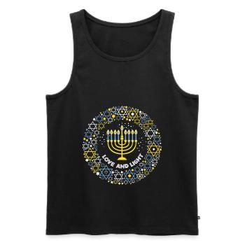Israël Vernse drapeau Idée de cadeau - Débardeur bio Premium Homme - noir - Devant - Michal (187cm)
