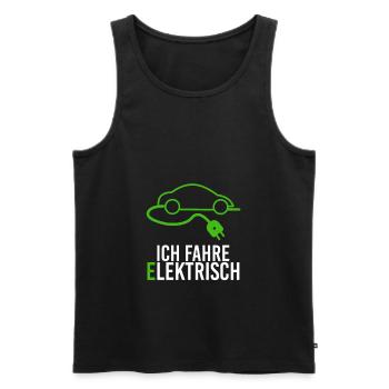 Elektroauto E-Mobilität sauberes Fahren elektrisch - Männer Premium Bio Tank Top - Schwarz - Vorne - Michal (187cm)