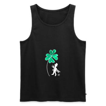*BAM* be_lucky - Men's Premium Organic Tank Top - black - Front - AI Model Male 178 light (178cm)
