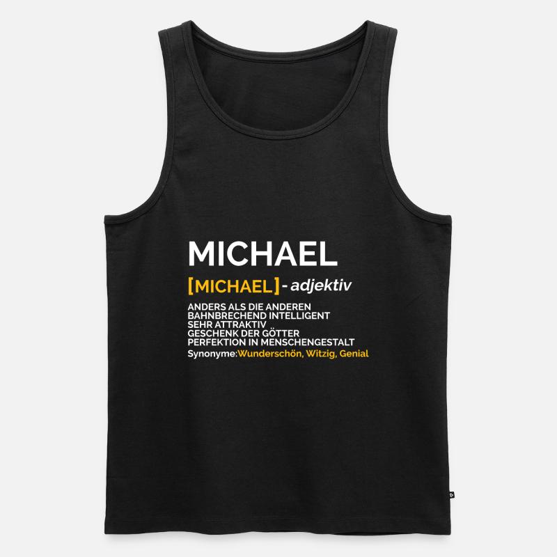 Michael - Männer Premium Bio Tank Top - Schwarz