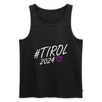 Tyrol 2024 Heart Journey - Men's Premium Organic Tank Top - black - Front - Michal (187cm)