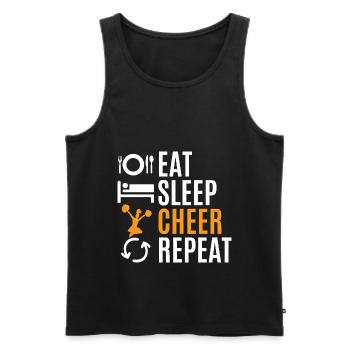 Cheerleading - Men's Premium Organic Tank Top - black - Front - Michal (187cm)