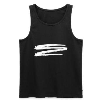 striche strich linien linie - Männer Premium Bio Tank Top - Schwarz - Vorne - AI Model Male 178 light (178cm)