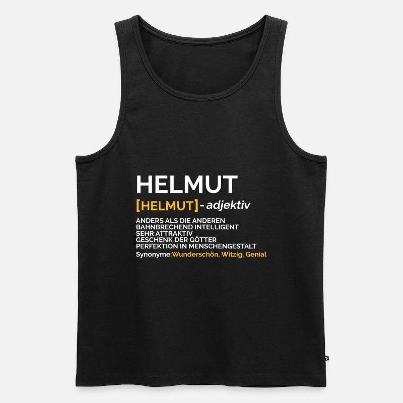 Helmut - Männer Premium Bio Tank Top - Schwarz