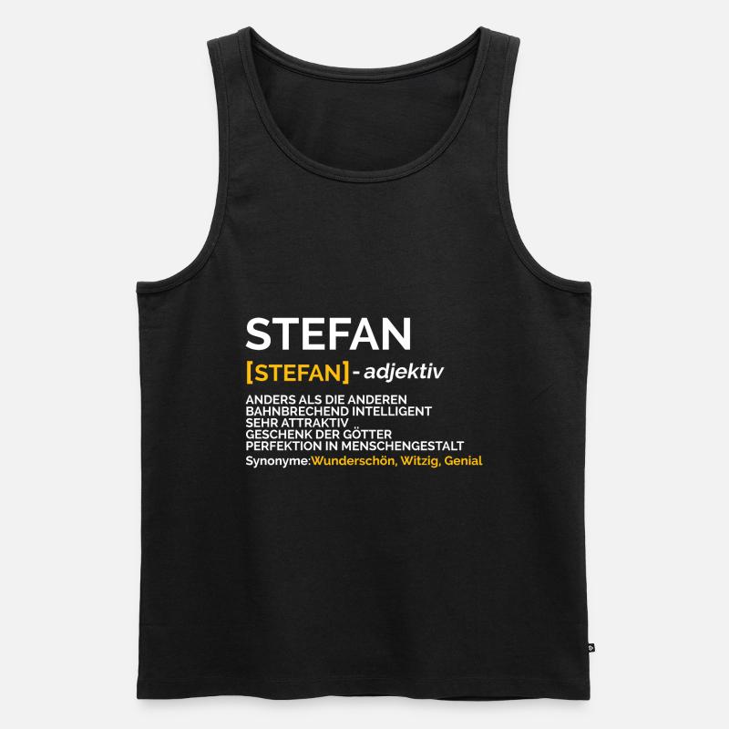 Stefan - Männer Premium Bio Tank Top - Schwarz