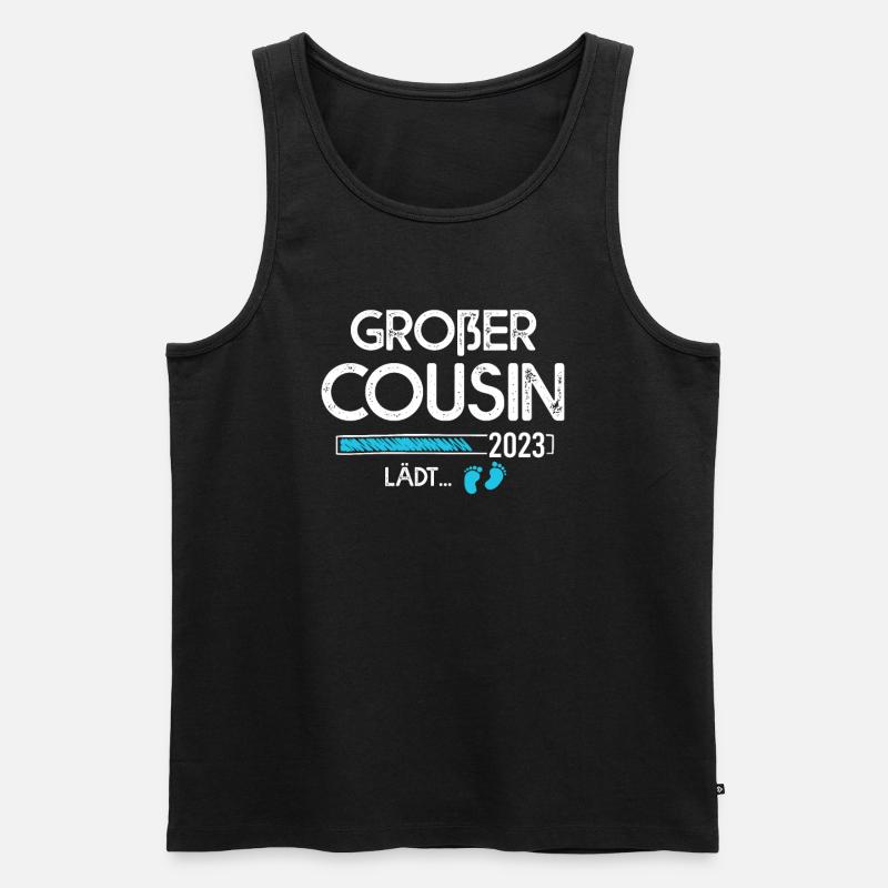 Cousin lädt - Männer Premium Bio Tank Top - Schwarz