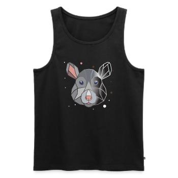 Ratte Polygon - Männer Premium Bio Tank Top - Schwarz - Vorne - AI Model Male 178 light (178cm)