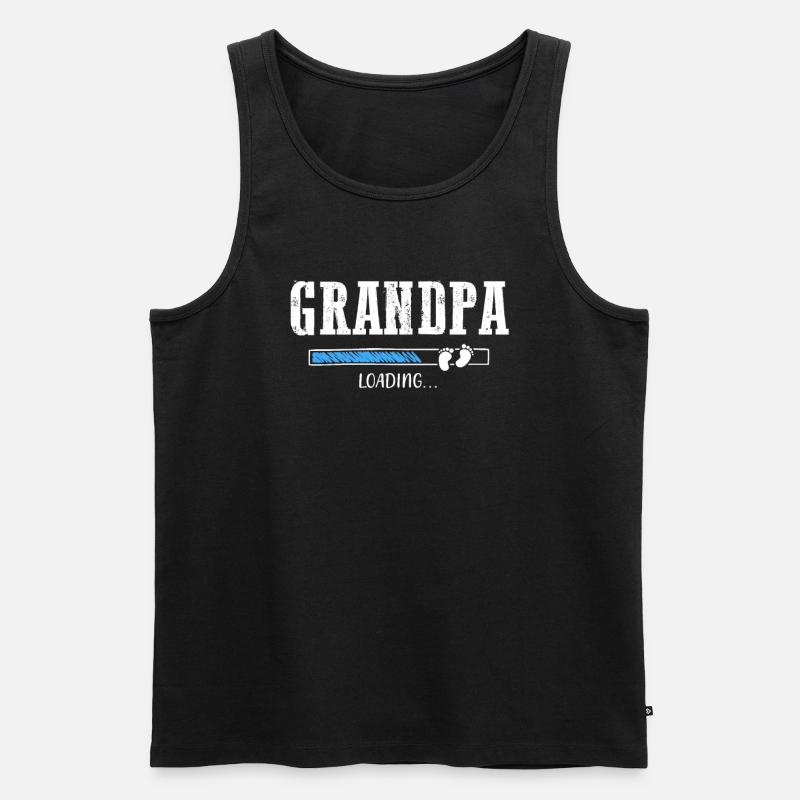 Opa loading Werdender Opa - Männer Premium Bio Tank Top - Schwarz