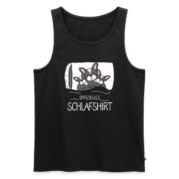 Offizielles Schlafshirt Hund - Männer Premium Bio Tank Top - Schwarz - Vorne - Michal (187cm)