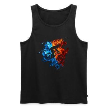 Fire Mountain Bike Flames MTB Bike - Men's Premium Organic Tank Top - black - Front - AI Model Male 178 light (178cm)