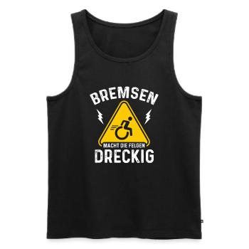 Bremsen Macht Die Felgen Dreckig Rollstuhl - Männer Premium Bio Tank Top - Schwarz - Vorne - AI Model Male 178 light (178cm)