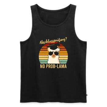 Abschlussprüfung No Problama Schulabschluss - Männer Premium Bio Tank Top - Schwarz - Vorne - AI Model Male 178 light (178cm)