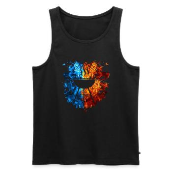 Fire GrillEr Flames Grill Master Grill Burns - Men's Premium Organic Tank Top - black - Front - AI Model Male 178 light (178cm)
