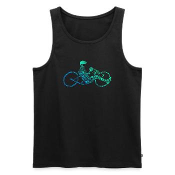 Handbike Racing Bike Fauteuil roulant Vélo couché - Débardeur bio Premium Homme - noir - Devant - Michal (187cm)