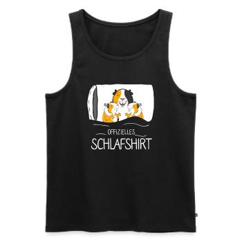 Offizielles Schlafshirt Hamster - Männer Premium Bio Tank Top - Schwarz - Vorne - Michal (187cm)