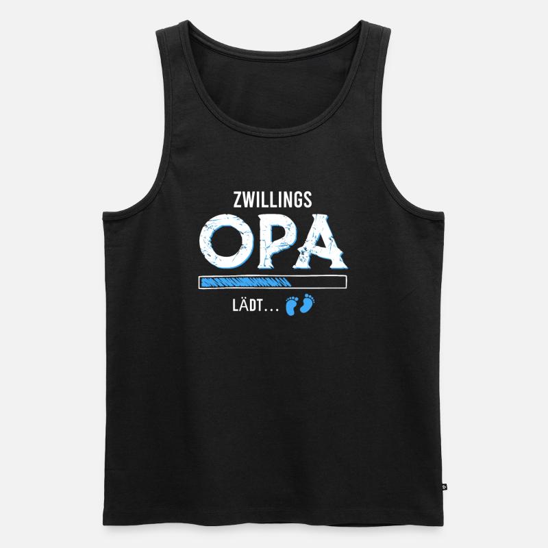 Zwillingsopa lädt - Männer Premium Bio Tank Top - Schwarz