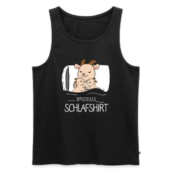 Offizielles Schlafshirt Ziege - Männer Premium Bio Tank Top - Schwarz - Vorne - Michal (187cm)