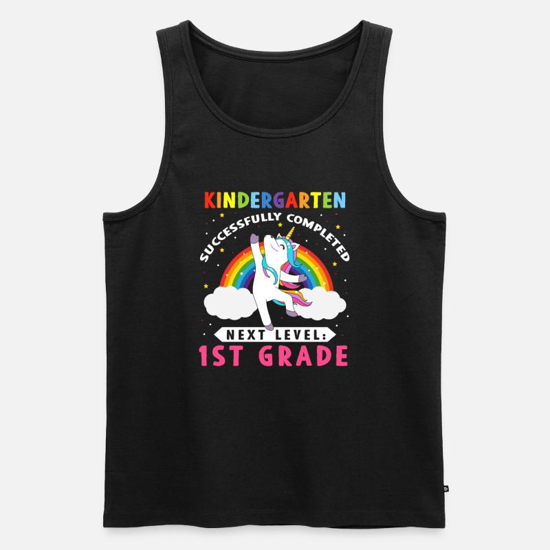 Kindergarten Successfully Completed Einhorn - Männer Premium Bio Tank Top - Schwarz