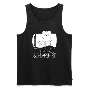 Offizielles Schlafshirt Eisbär - Männer Premium Bio Tank Top - Schwarz - Vorne - Michal (187cm)