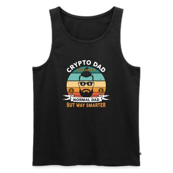 Crypto Dad Just Like A Normal Dad But Way Smarter - Men's Premium Organic Tank Top - black - Front - Michal (187cm)