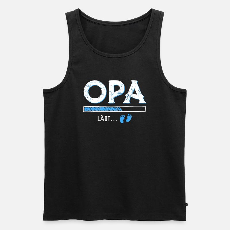 Opa lädt - Männer Premium Bio Tank Top - Schwarz