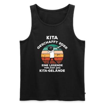 Kita Geschafft 2022 Kindergartenkind Abschluss - Männer Premium Bio Tank Top - Schwarz - Vorne - Michal (187cm)