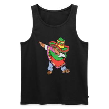 Dabbing Mexican Cinco De Mayo Dabbing Mexicans - Men's Premium Organic Tank Top - black - Front - Michal (187cm)