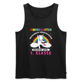 Kindergarten abgeschlossen Nächstes Level 1 Klasse - Männer Premium Bio Tank Top - Schwarz - Vorne - AI Model Male 178 light (178cm)